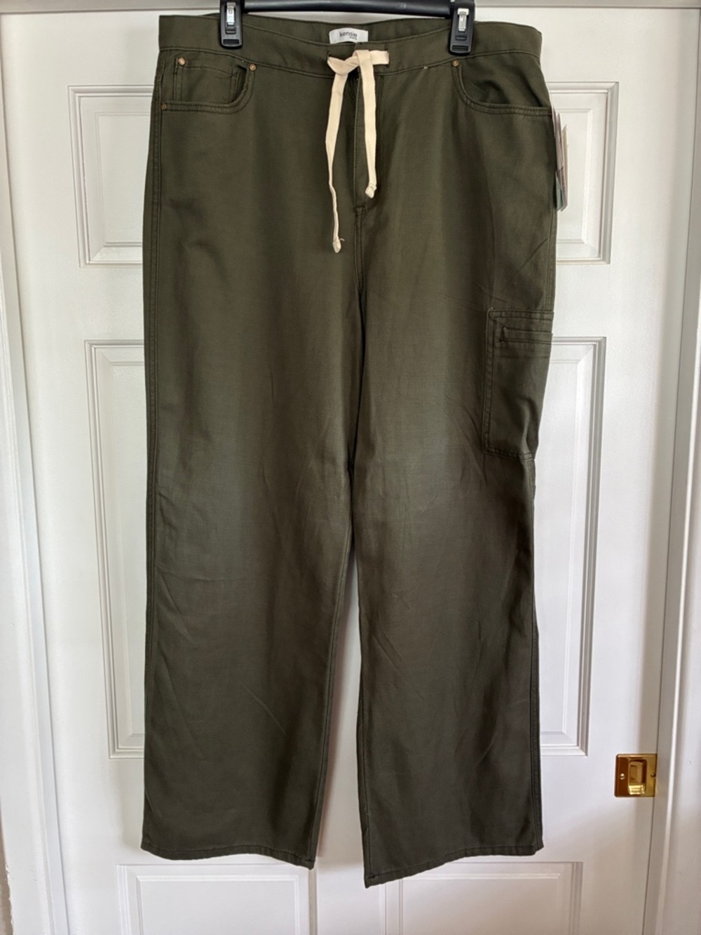 Kensie Jeans Army Green Drawstring Utility Pants